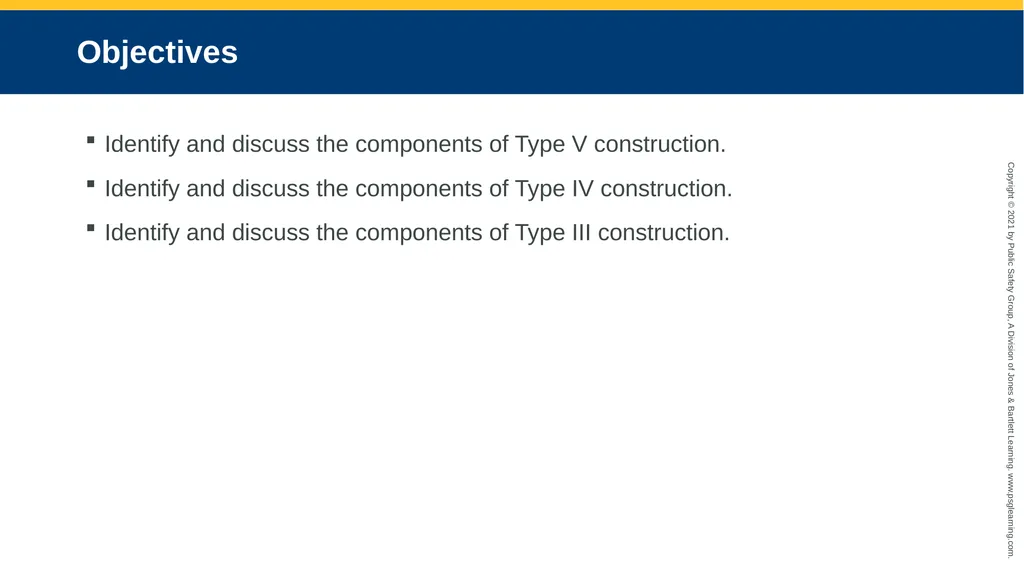CHAPTER 5 Basic Building Construction Objectives - slide 2 of 25