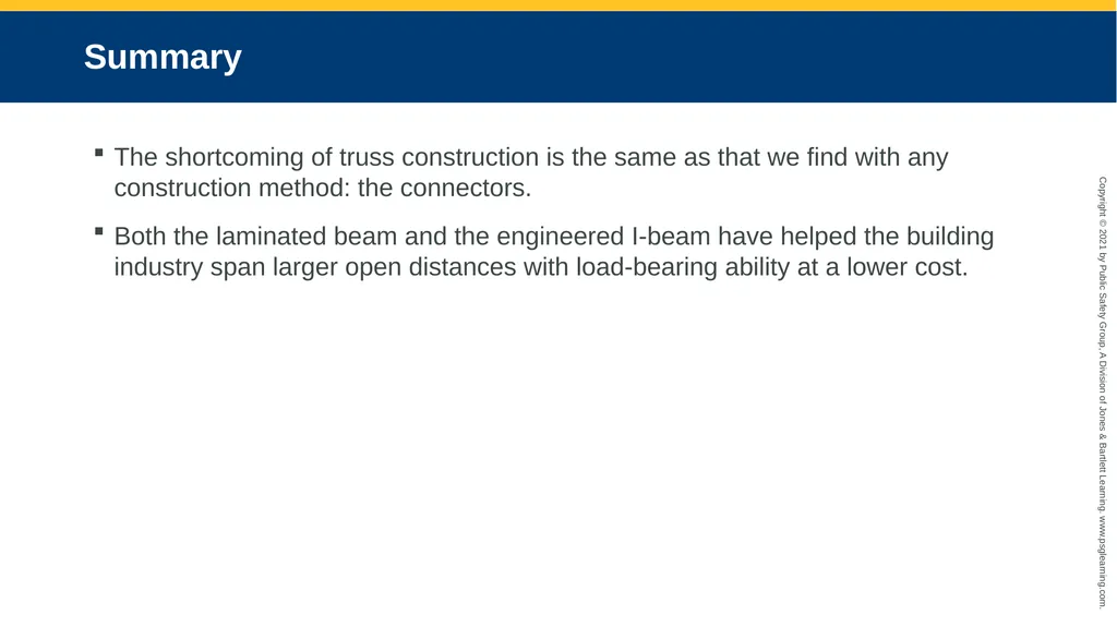CHAPTER 5 Basic Building Construction Objectives - slide 25 of 25