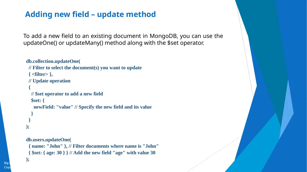 Unit-2 Introduction to MongoDB Big Data and - slide 41 of 89