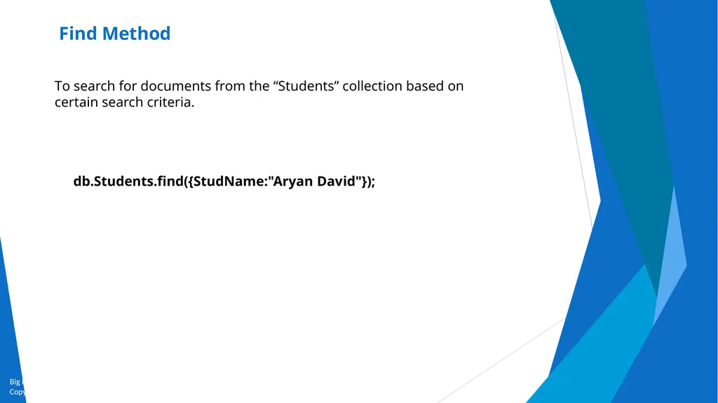 Unit-2 Introduction to MongoDB Big Data and - slide 45 of 89