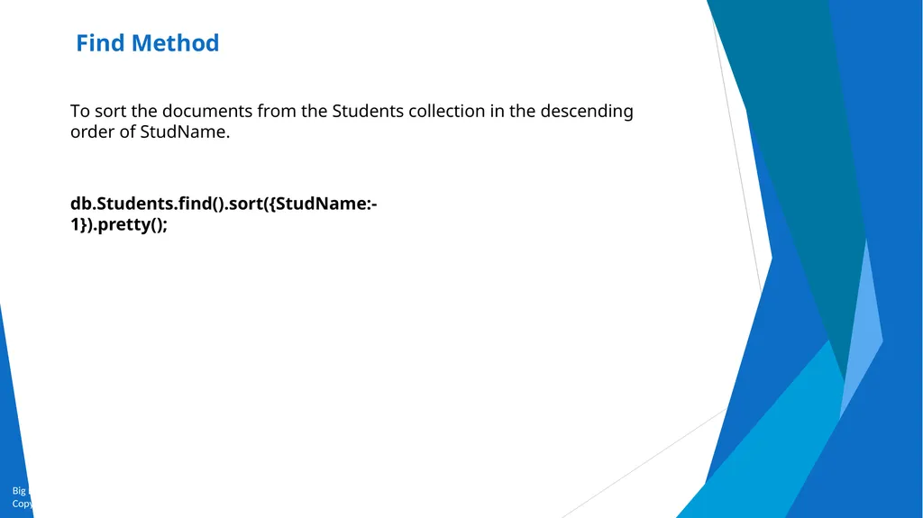 Unit-2 Introduction to MongoDB Big Data and - slide 52 of 89