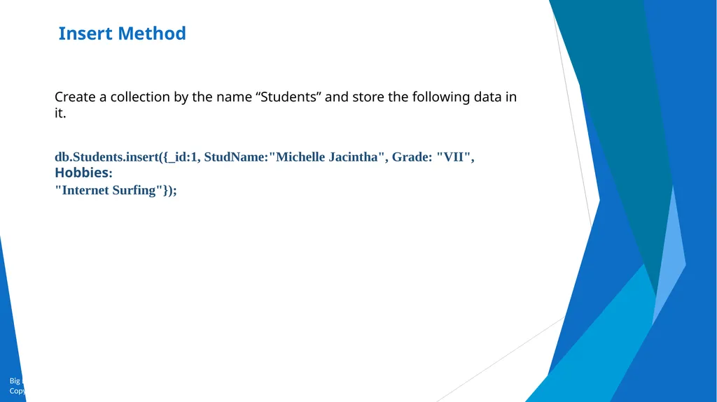 Unit-2 Introduction to MongoDB Big Data and - slide 39 of 89