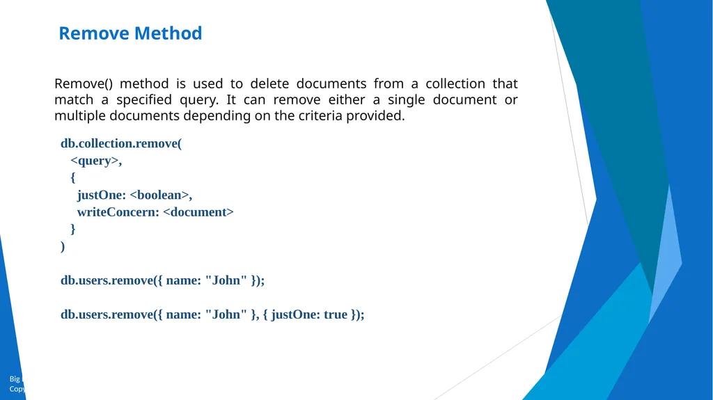 Unit-2 Introduction to MongoDB Big Data and - slide 44 of 89