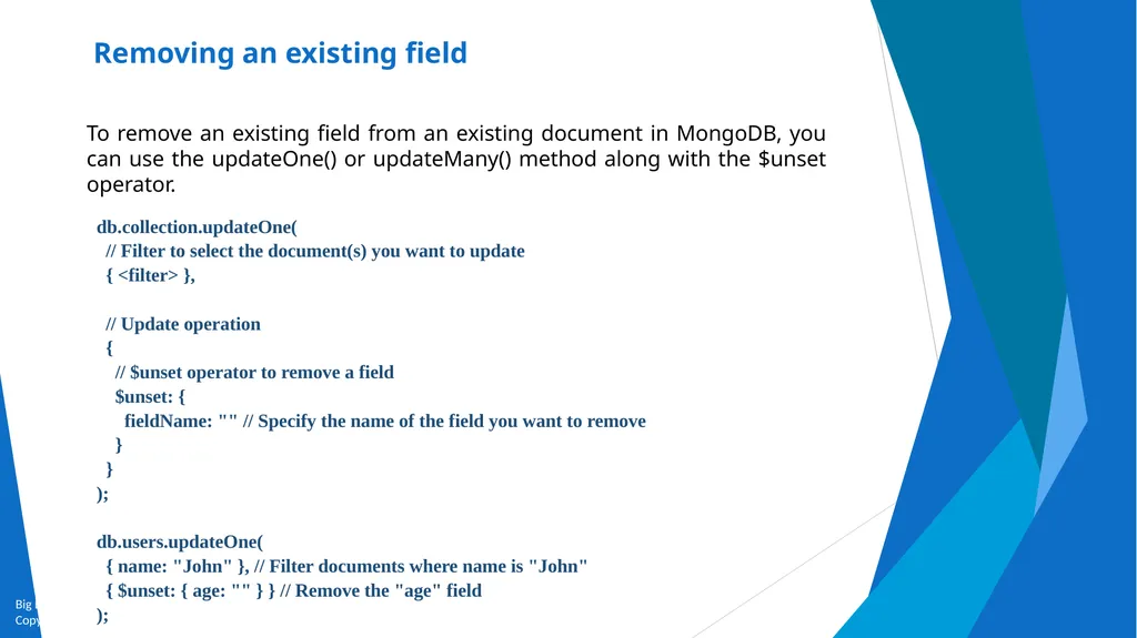 Unit-2 Introduction to MongoDB Big Data and - slide 42 of 89
