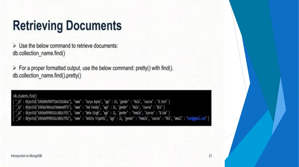 Unit-2 Introduction to MongoDB Big Data and - slide 31 of 89