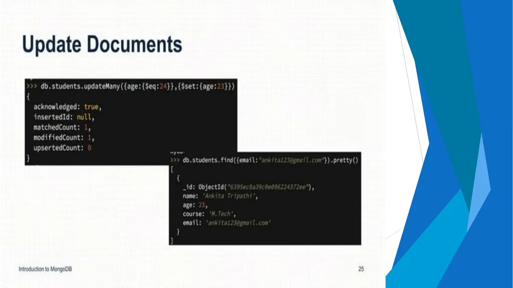 Unit-2 Introduction to MongoDB Big Data and - slide 34 of 89