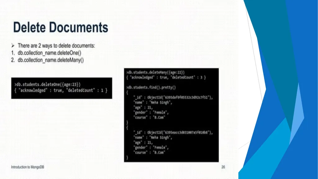 Unit-2 Introduction to MongoDB Big Data and - slide 35 of 89