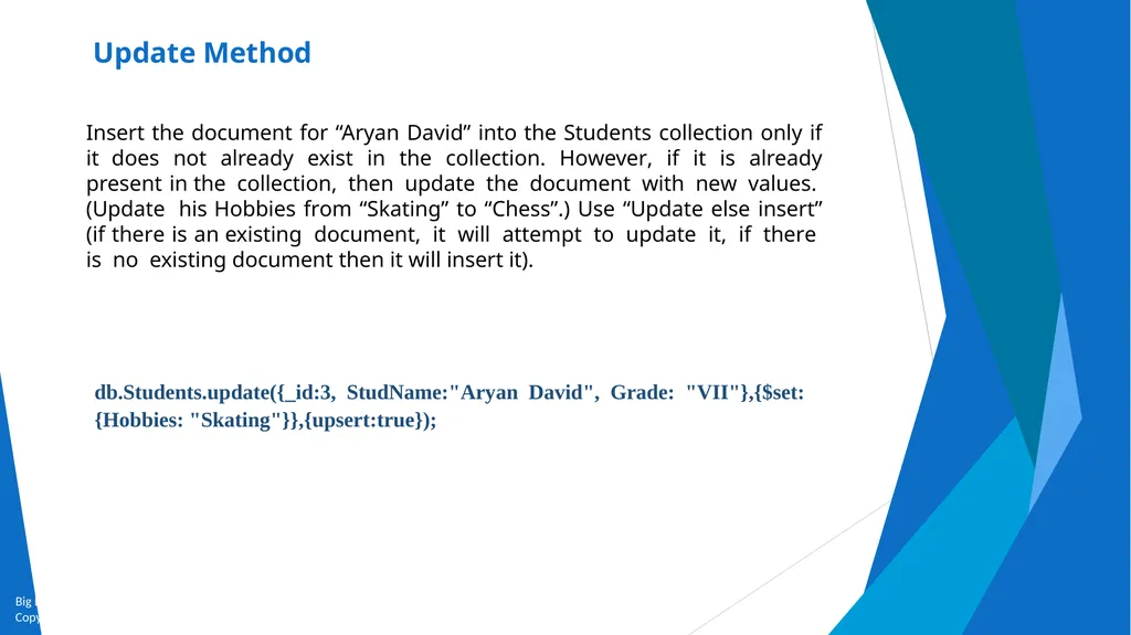 Unit-2 Introduction to MongoDB Big Data and - slide 40 of 89