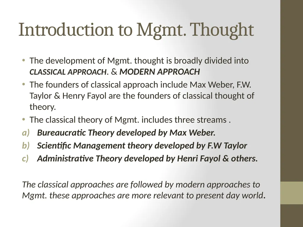 Introduction to MANAGEMENT INTRODUCTION Management - slide 31 of 57