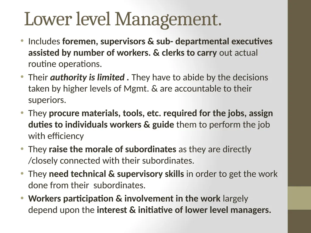 Introduction to MANAGEMENT INTRODUCTION Management - slide 23 of 57