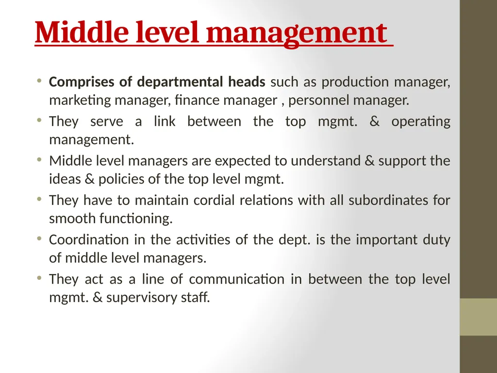 Introduction to MANAGEMENT INTRODUCTION Management - slide 22 of 57