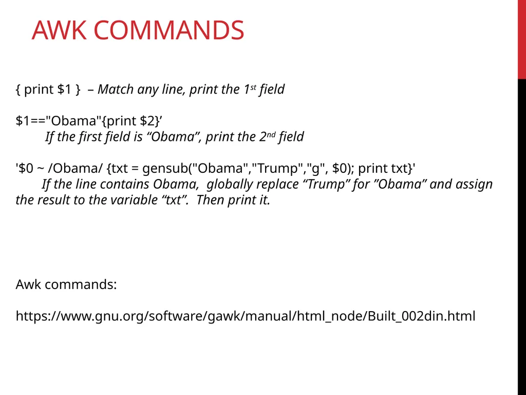 Data Wrangling Key ideas: regular expressions, - slide 35 of 59