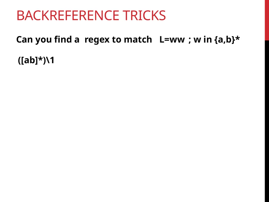 Data Wrangling Key ideas: regular expressions, - slide 27 of 59