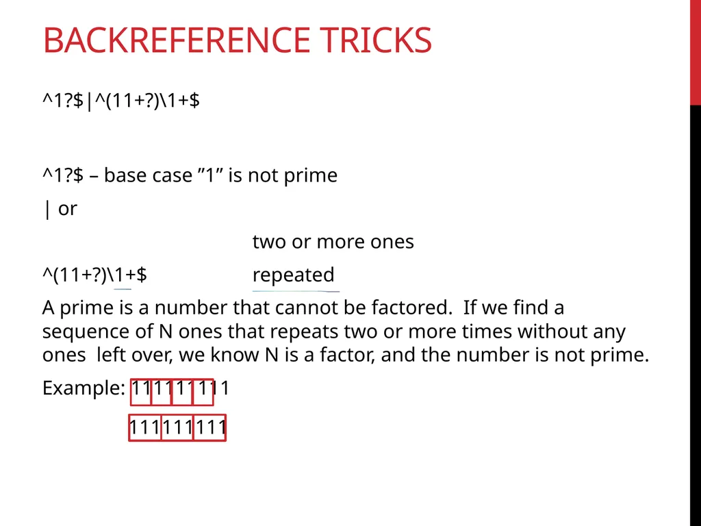 Data Wrangling Key ideas: regular expressions, - slide 28 of 59