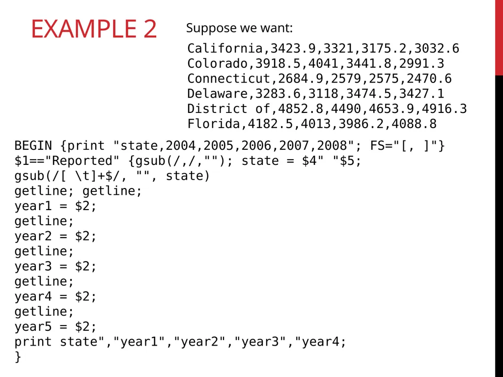 Data Wrangling Key ideas: regular expressions, - slide 38 of 59