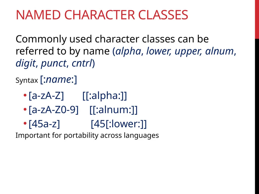Data Wrangling Key ideas: regular expressions, - slide 17 of 59
