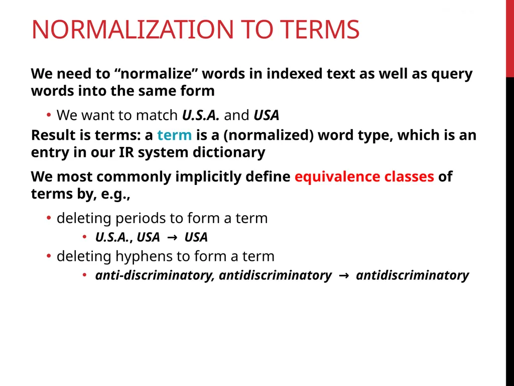 Data Wrangling Key ideas: regular expressions, - slide 48 of 59