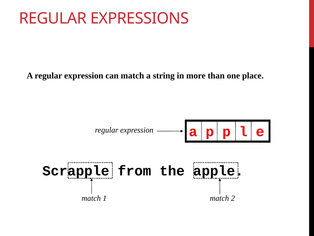 Data Wrangling Key ideas: regular expressions, - slide 8 of 59