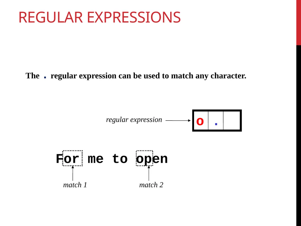 Data Wrangling Key ideas: regular expressions, - slide 9 of 59