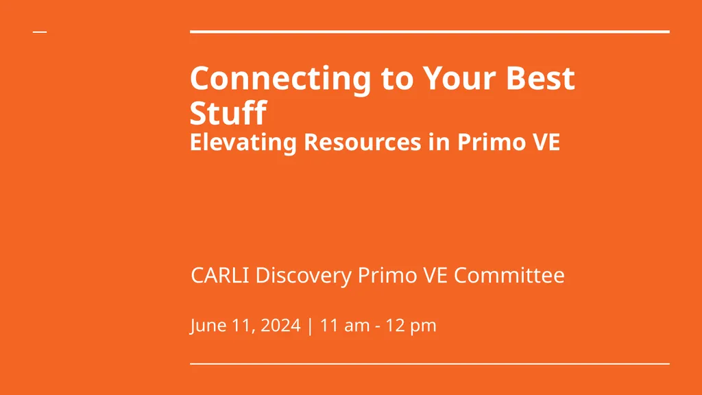 Connecting to Your Best Stuff Elevating Resources - slide 1 of 58