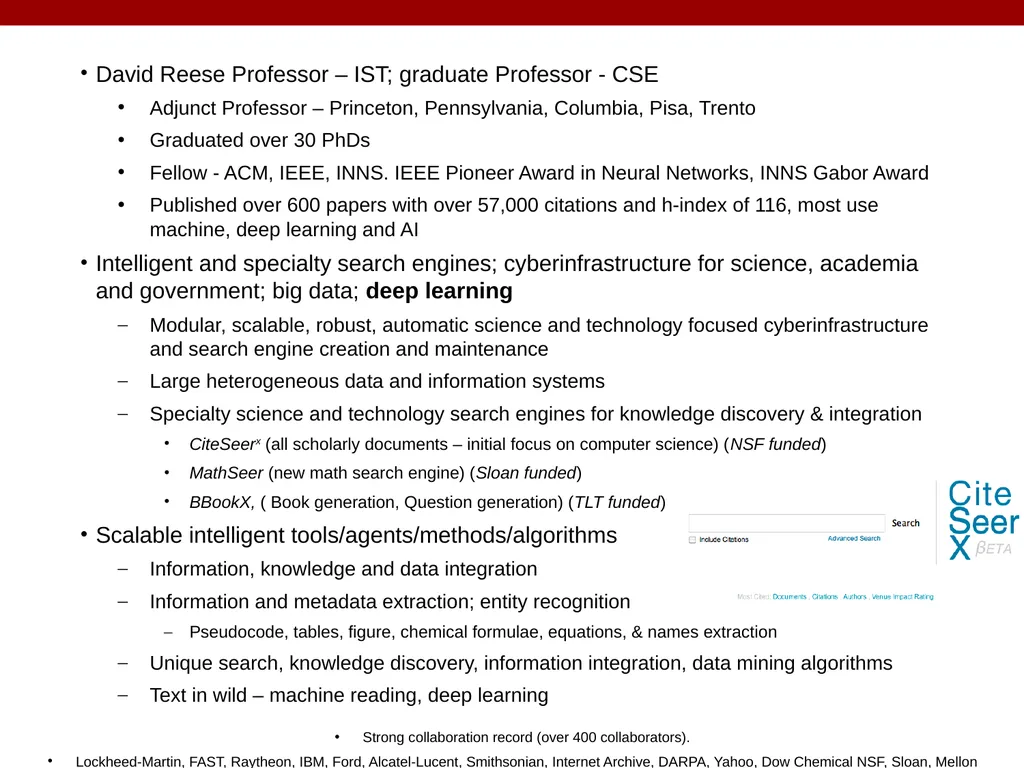 IST 597 Deep Learning Class Introduction Thanks to - slide 5 of 32