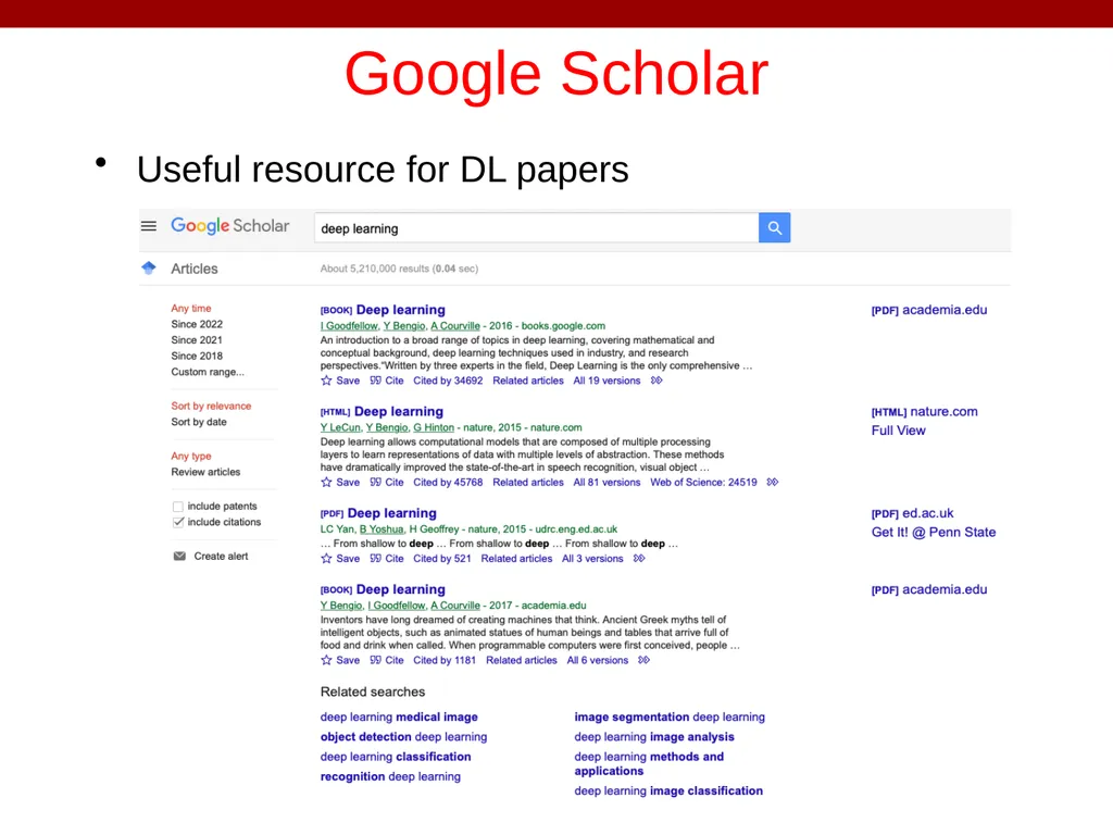 IST 597 Deep Learning Class Introduction Thanks to - slide 9 of 32