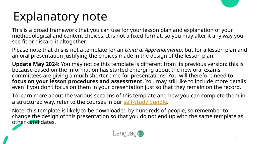 New template for 2024 oral exam presentation 1 - slide 2 of 8