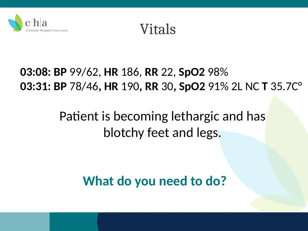 Pediatric Sepsis Table Top Scenario Colorado - slide 11 of 18