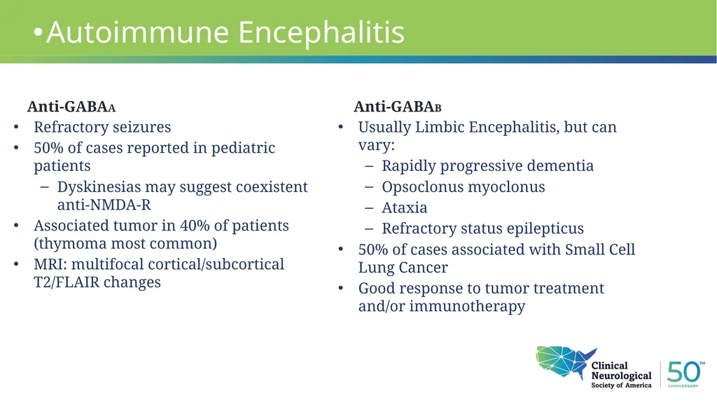 Autoimmune Encephalitis Update William Kilgo, MD - slide 15 of 27