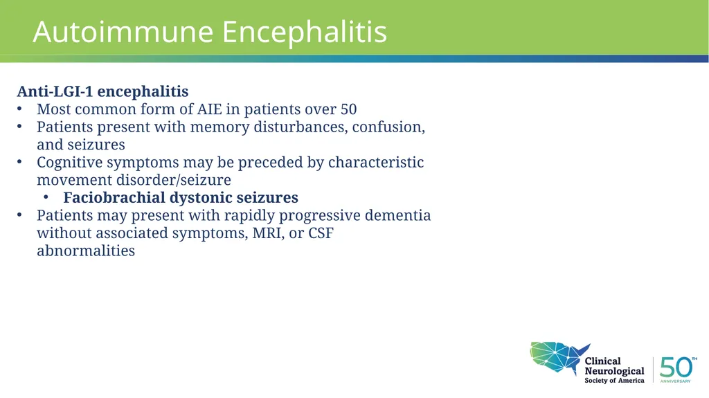 Autoimmune Encephalitis Update William Kilgo, MD - slide 12 of 27
