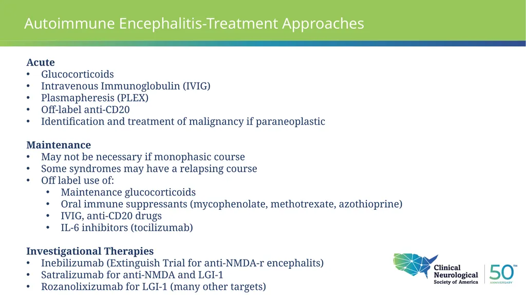 Autoimmune Encephalitis Update William Kilgo, MD - slide 19 of 27