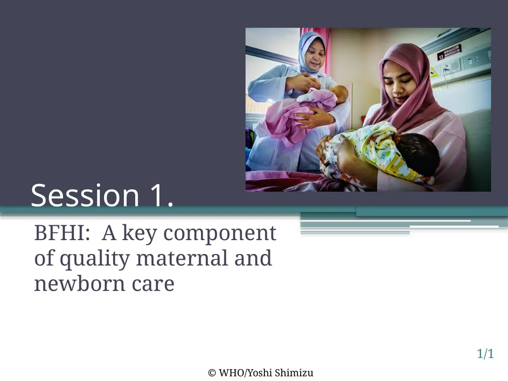 Session 1. BFHI: A key component of quality - slide 1 of 13