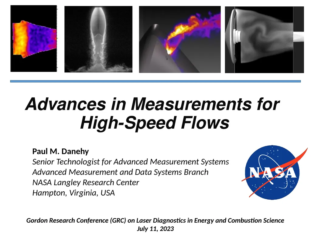Advances in Measurements for High-Speed Flows Paul - slide 1 of 13