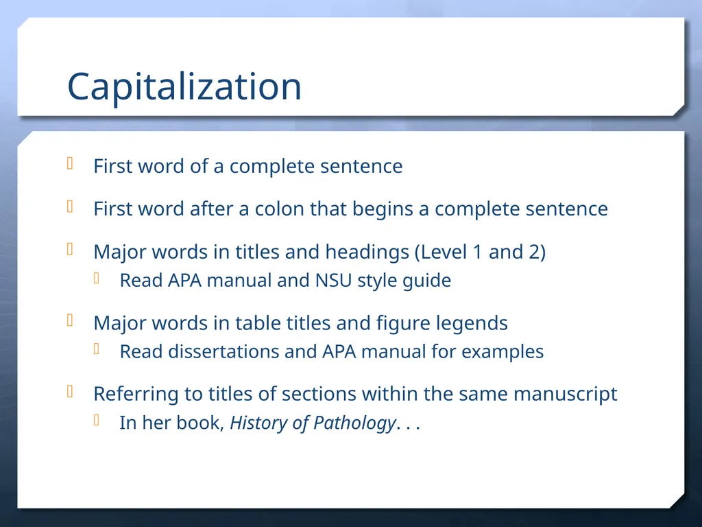 Punctuation in APA Dr. David B. Ross Three - slide 21 of 27
