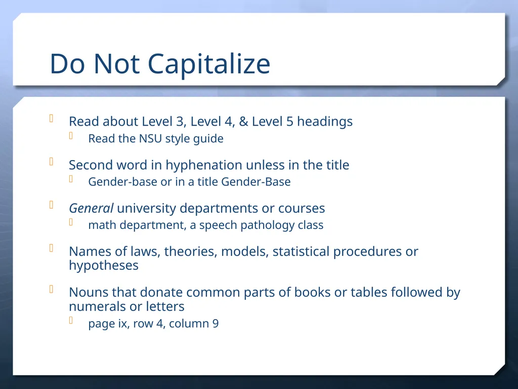 Punctuation in APA Dr. David B. Ross Three - slide 24 of 27