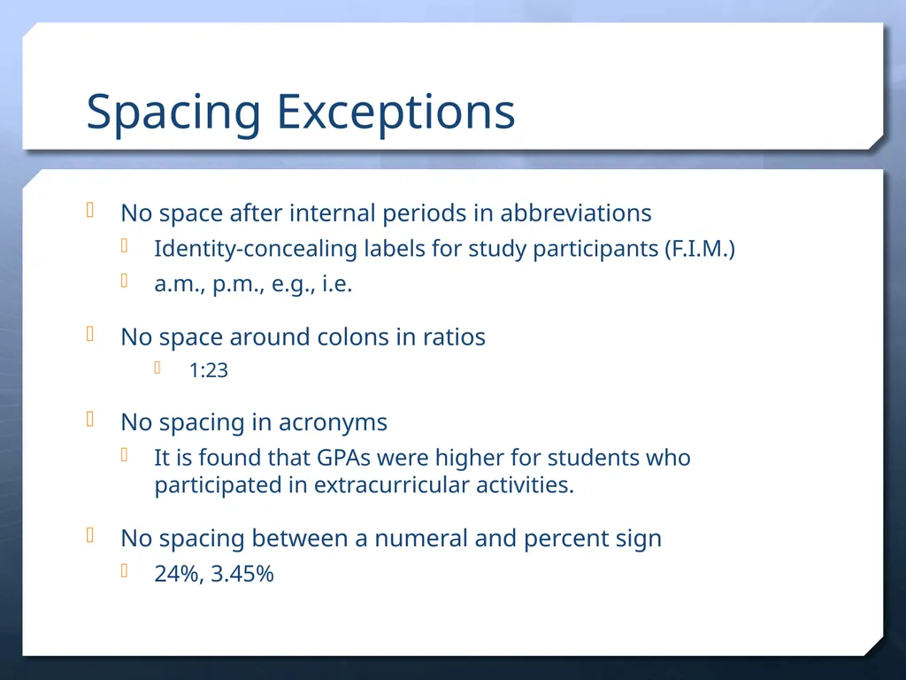 Punctuation in APA Dr. David B. Ross Three - slide 26 of 27