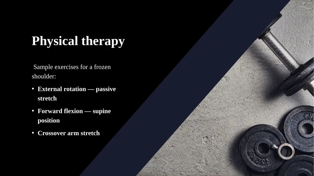 Frozen shoulder Faculty of Medicine, Rzeszów - slide 10 of 13