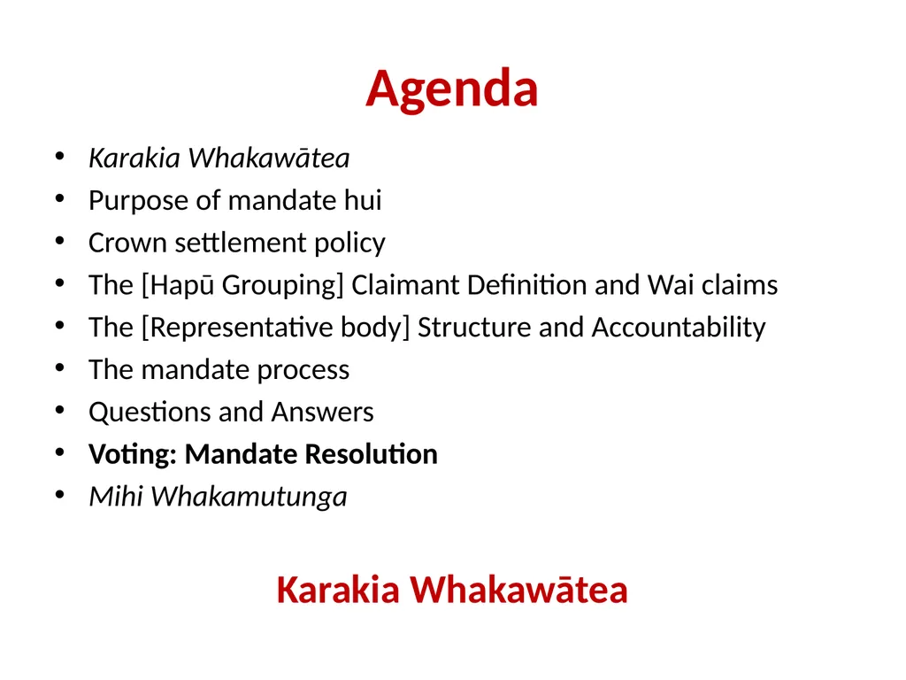 [Representative Body] Mandate Information for - slide 2 of 12