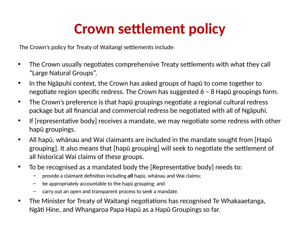 [Representative Body] Mandate Information for - slide 4 of 12