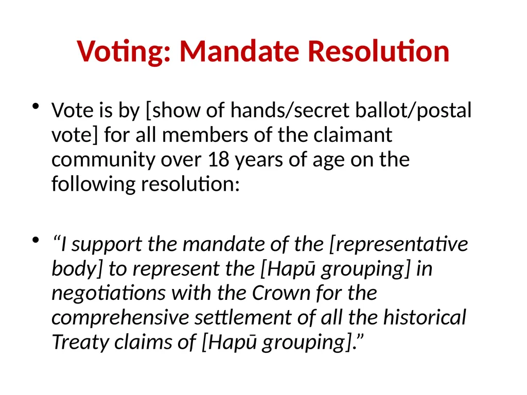 [Representative Body] Mandate Information for - slide 11 of 12