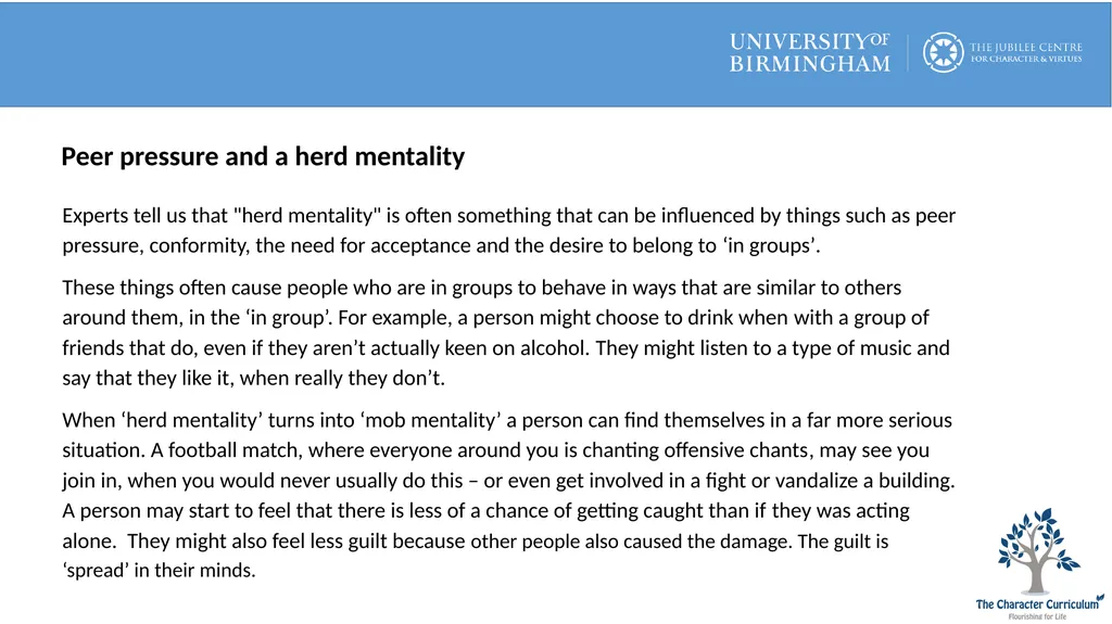 Peer pressure What is ‘peer pressure’? Can you - slide 8 of 12