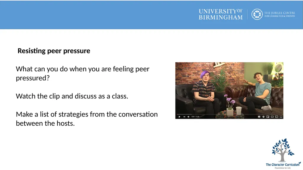 Peer pressure What is ‘peer pressure’? Can you - slide 6 of 12