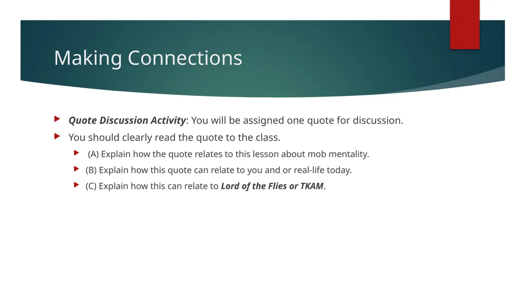 Lord of the Flies: The Power of the Mob Mentality - slide 24 of 31
