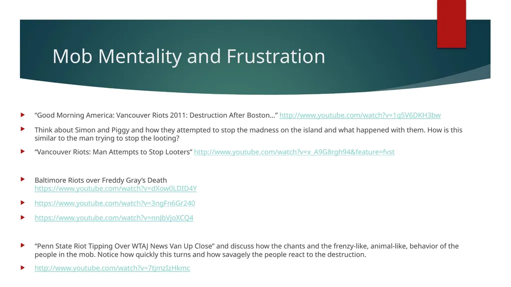 Lord of the Flies: The Power of the Mob Mentality - slide 10 of 31