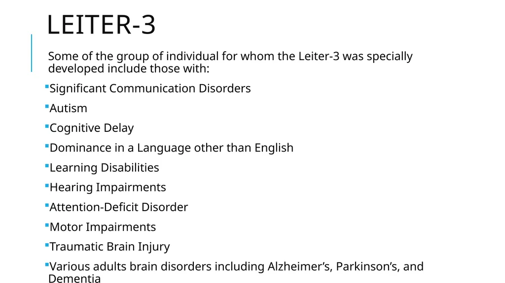 Leiter international performance scale-third - slide 5 of 16
