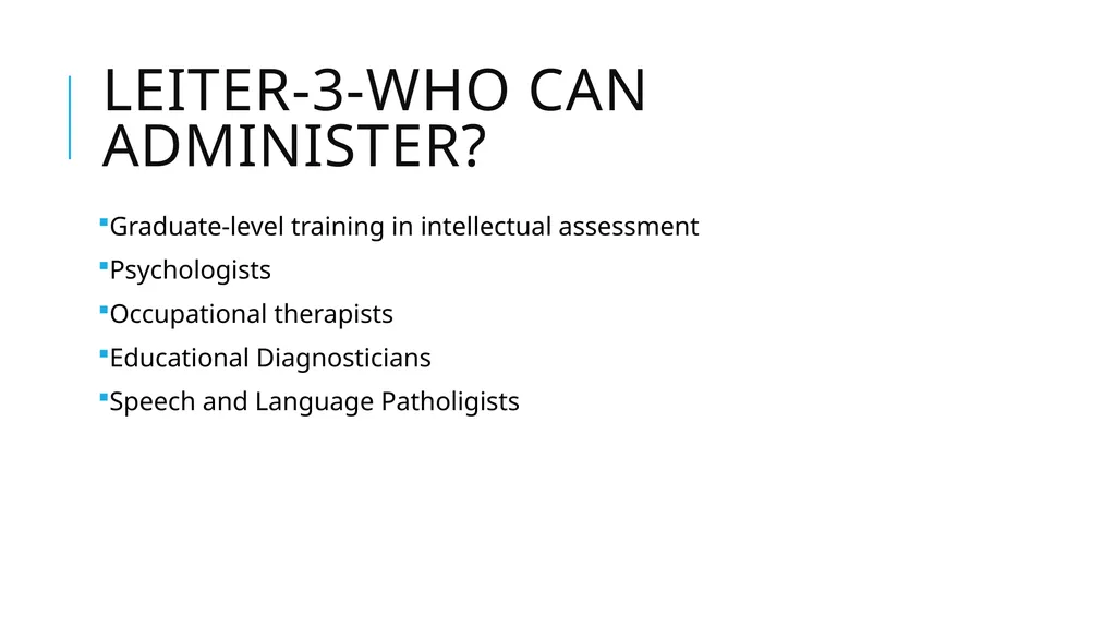 Leiter international performance scale-third - slide 3 of 16