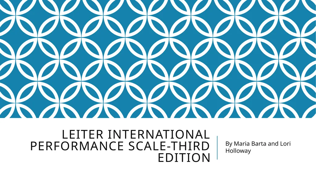 Leiter international performance scale-third - slide 1 of 16