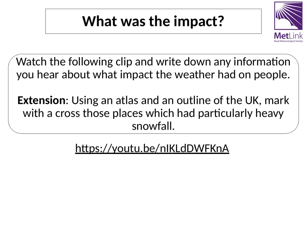 The Beast from the East Aim: to be able to - slide 2 of 10
