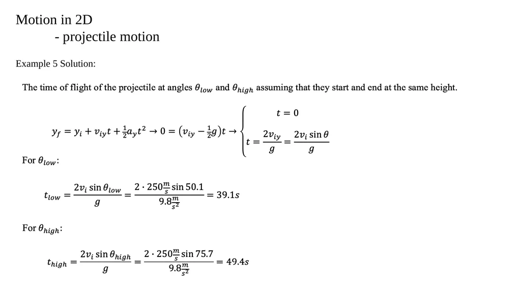 Motion in 2D - projectile motion Motion in 2D - - slide 18 of 28