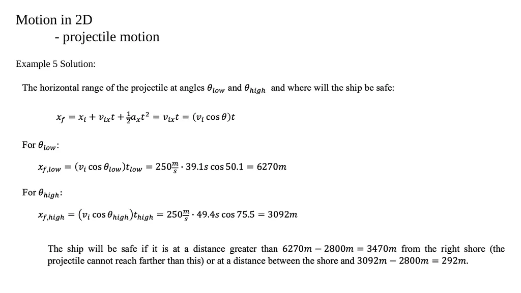 Motion in 2D - projectile motion Motion in 2D - - slide 19 of 28